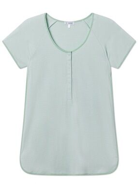Pima Maternity Pajama Top in Parisian Green